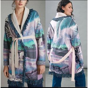 Aldo Martins Anthropologie Moira Fringed Cardigan Sweater Size‎ Small